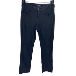 NYDJ Womens Mini Boot Jeans Cotton Stretch Mid Rise Pocket Black Size 4